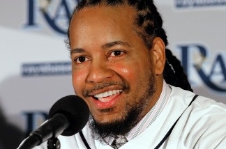Manny Ramirez of the Tampa Bay Rays talks with reporters at a press conference at Tropicana Field on February 1, 2011 in St Petersburg, Fla. Ramirez announced April 8, 2011 that he is retiring.