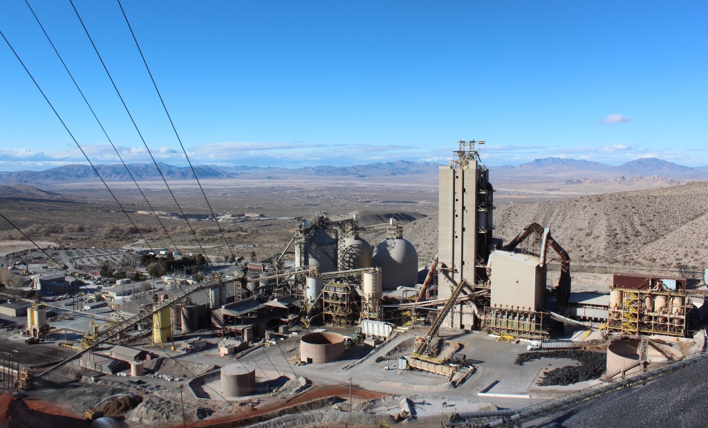 The Mitsubishi Cement Corporation mines limestone to make cement in the foothills of the San Bernardino Mountains. The mine employs 150 people, a quarter of which live in the town of Lucerne Valley. The Mitsubishi Cement Corporation mines limestone to make cement in the foothills of the San Bernardino Mountains. The mine employs 150 people, a quarter of which live in the town of Lucerne Valley.