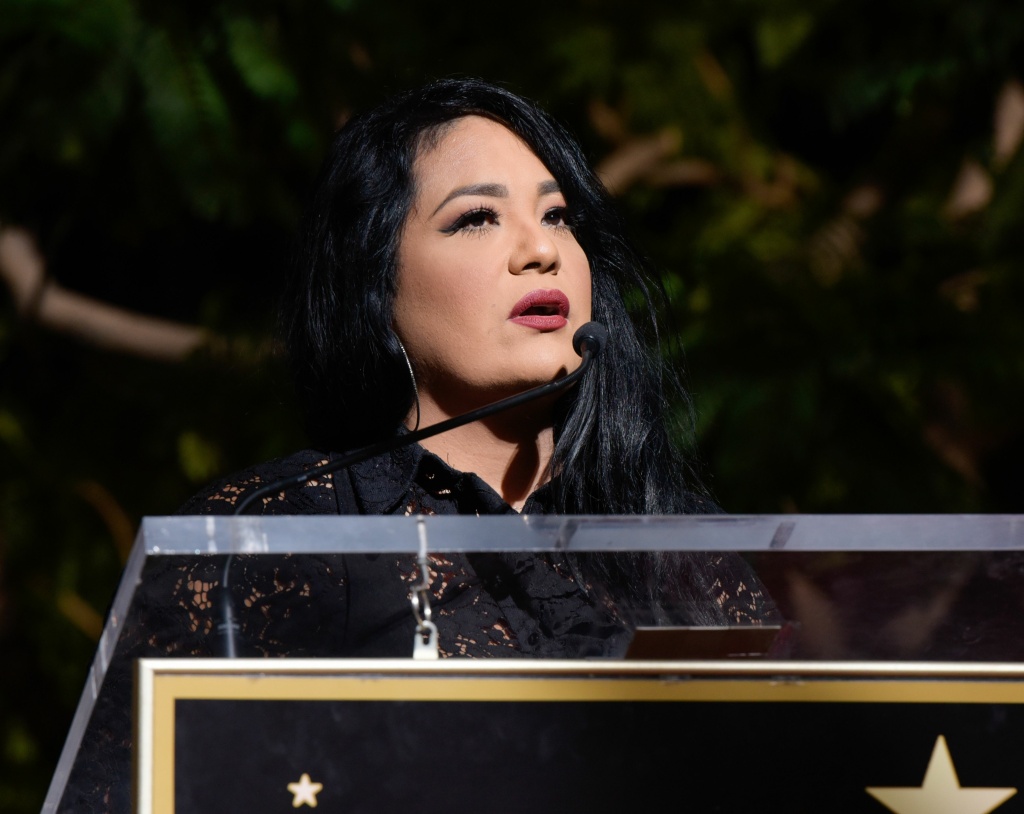 US-ENTERTAINMENT-MUSIC-HWOF-SELENA Suzette Quintanilla attends the ceremony honoring her late sister, singer Selena Quintanilla, with a star on the Hollywood Walk of Fame on November 3, 2017.