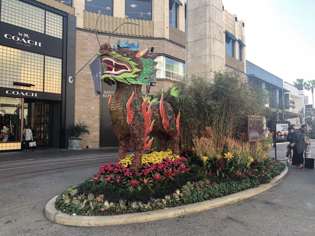 Lunar New Year 2018 Dragon display at the Grove, Los Angeles