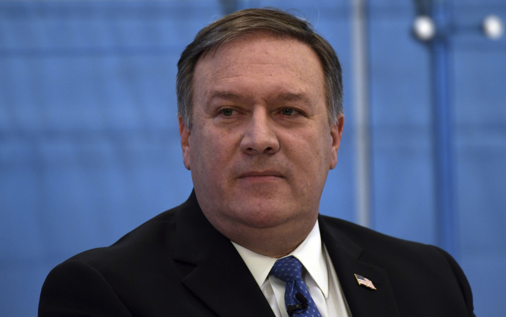 CIA Pompeo CIA Director Mike Pompeo listens to a question during and event on intelligence issues at the American Enterprise Institute in Washington, Tuesday, Jan. 23, 2018.
