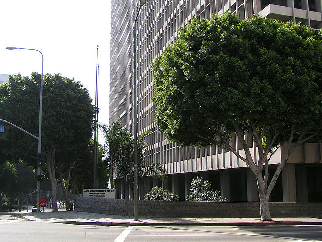 The Clara Shortridge Foltz Criminal Justice Center in downtown Los Angeles, where some indigent clients are charged a fee to be represented by a public defender.