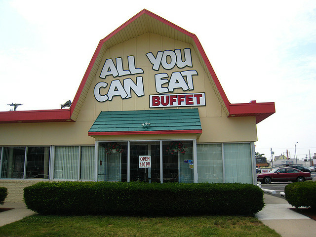 The financial savings that come with unlimited buffets probably aren't enough to justify the health problems that come with chronic overeating.