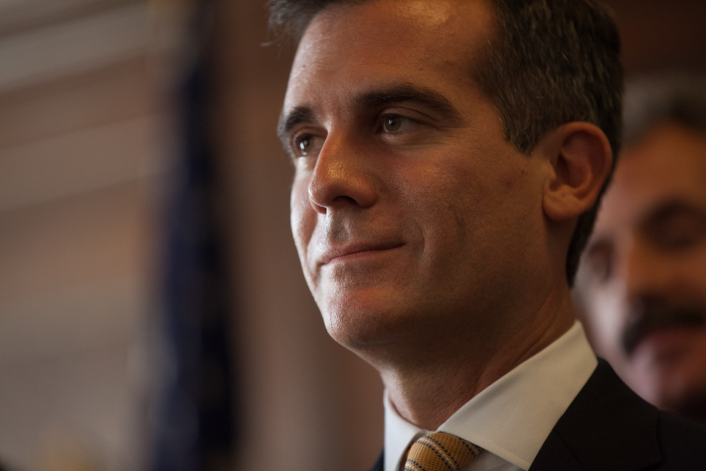 Eric Garcetti DWP City Hall LA Mayor Eric Garcetti.