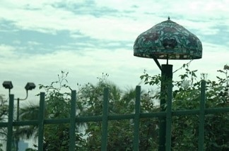 Mercer 14290 Tiffany lamp in a Beverly Hills field.