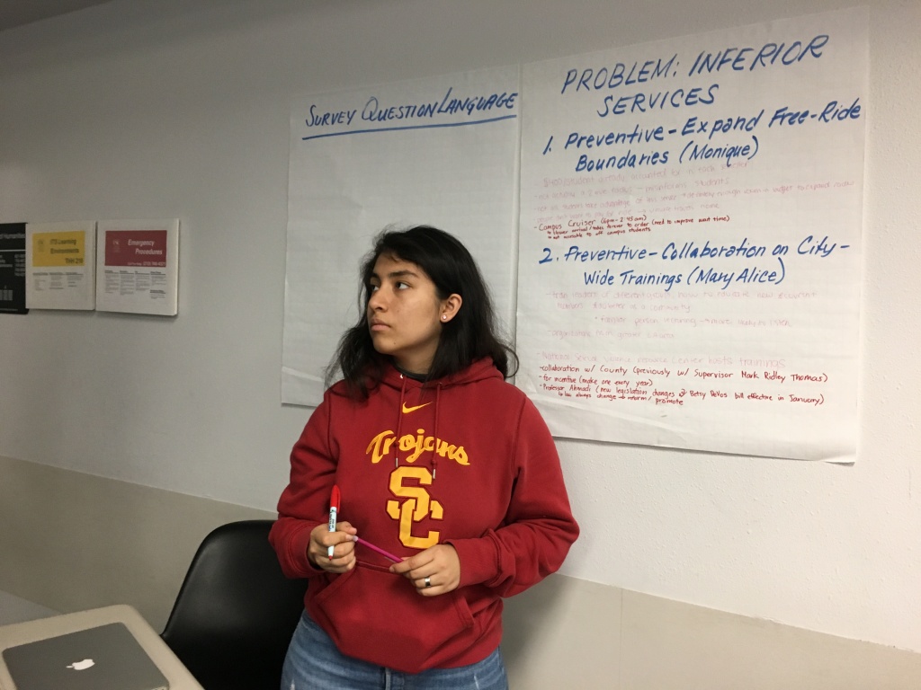 Diana Vargas takes part in a USC class that set out to investigate the university's abuse scandal and propose reforms. Diana Vargas takes part in a USC class that set out to investigate the university's abuse scandal and propose reforms.