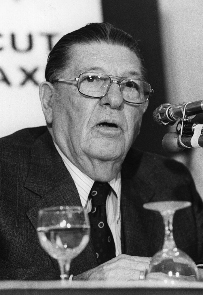 Tax Cut Politician Howard Jarvis, the lead proponent of Proposition 13 in 1978.