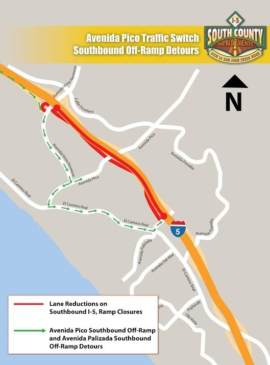 I-5 closures Detours for Northbound drivers.