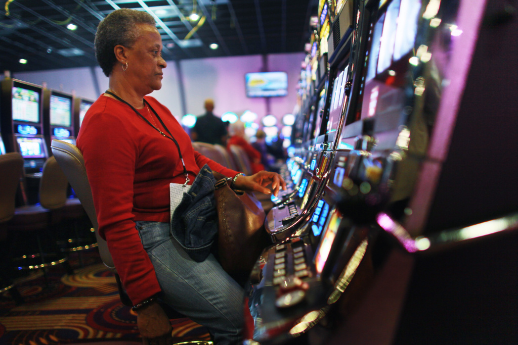 Seminole Indian Reservation Opens New Casino In Everglades Janice Brown plays a slot machine during the grand opening of the newest building at the Seminole Casino Coconut Creek on December 17, 2010 in Coconut Creek, Florida.