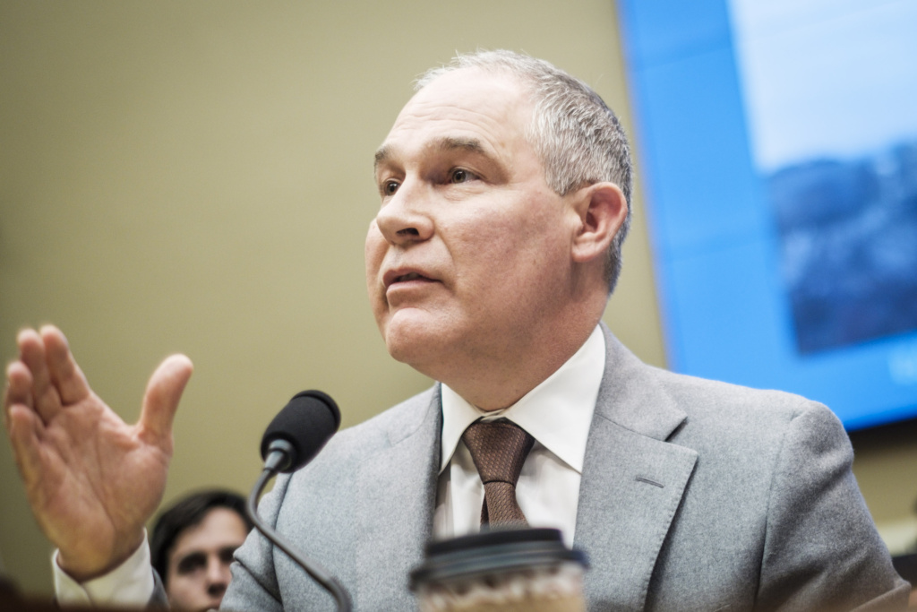 EPA Chief Scott Pruitt Testifies At House Hearing On Mission Of The EPA Environmental Protection Agency Administrator Scott Pruitt testifies before the House Energy and Commerce Committee about the mission of the U.S. Environmental Protection Agency on Dec. 7, 2017 in Washington, D.C.