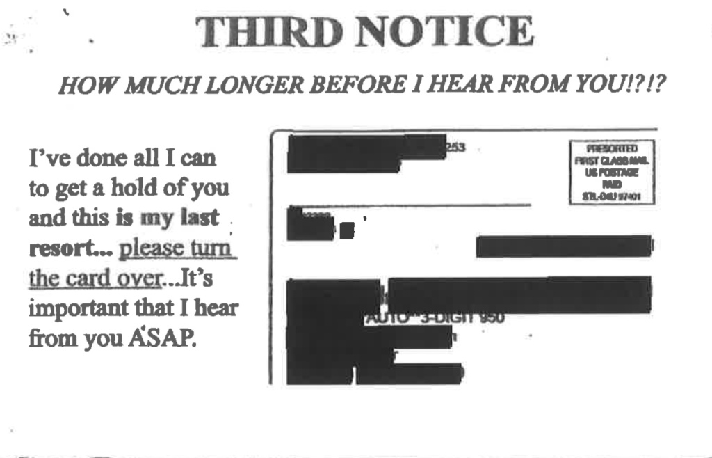 A flier sent out to seniors in Santa Clara County urging them to sell their homes. Fliers were shared by Duane Shewaga, real estate fraud coordinator with the Santa Clara County District Attorney’s Office.
A flier sent out to seniors in Santa Clara County urging them to sell their homes. Fliers were shared by Duane Shewaga, real estate fraud coordinator with the Santa Clara County District Attorney’s Office.