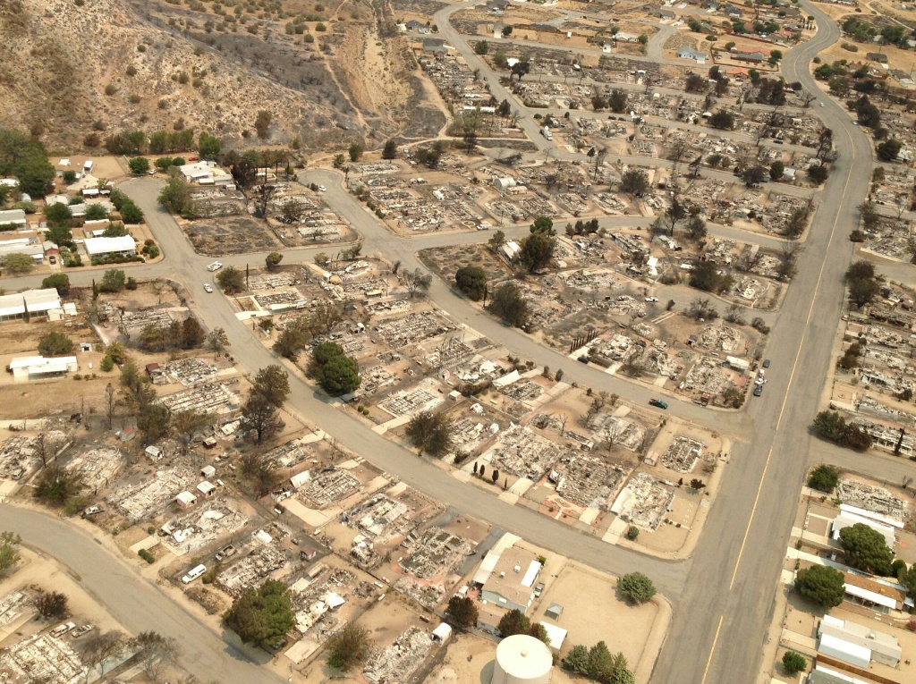 Erskine Fire An aerial image shows the aftermath of the Erskine Fire in Kern County.