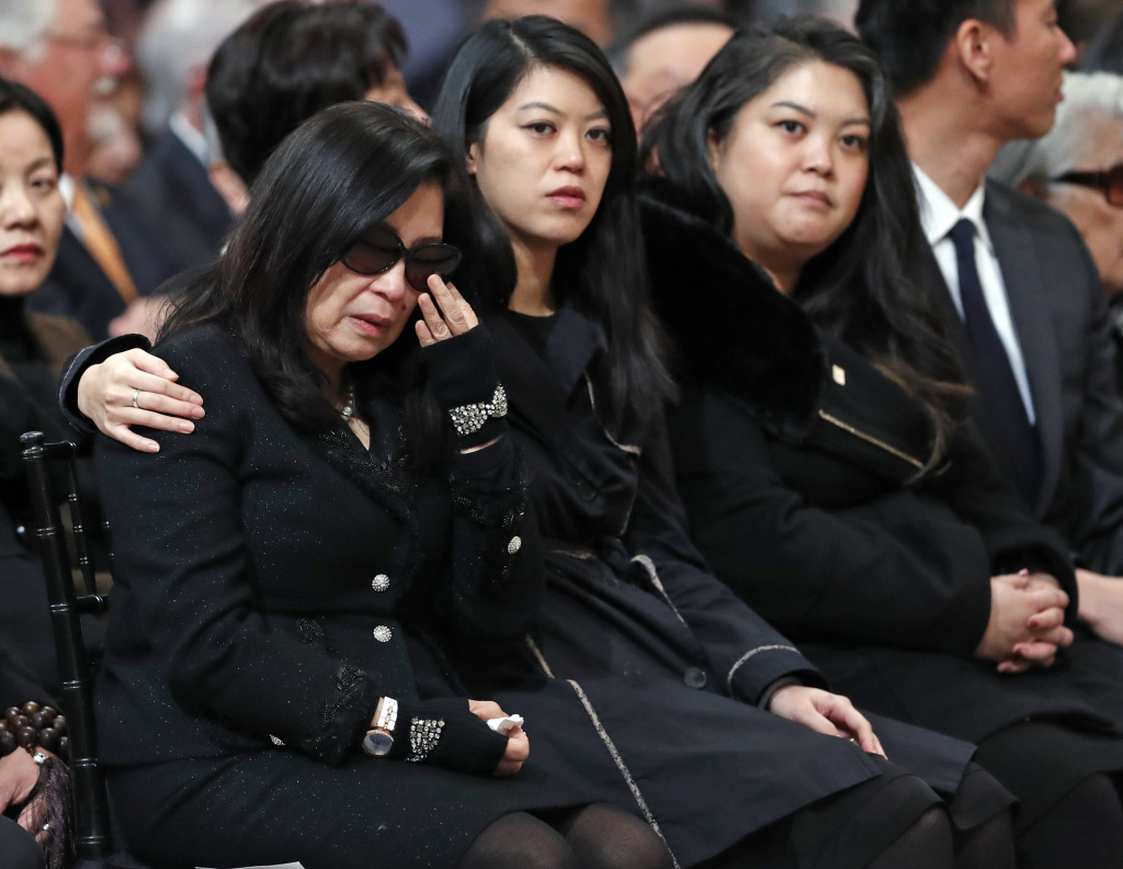 Celebration Of Life Service Held For Late San Francisco Mayor Ed Lee Anita Lee and her daughters, Brianna and Tania, during a service celebrating the life of San Francisco Mayor Edwin M. Lee on Sunday, December 17, 2017.