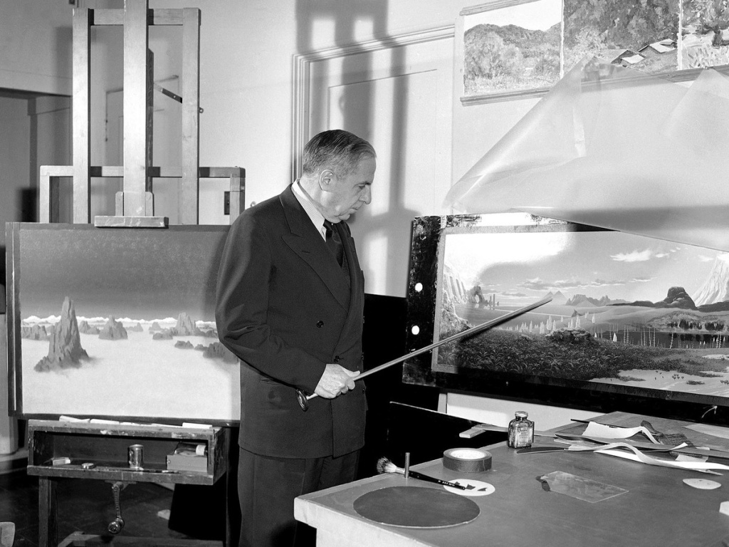 chesley-bonestell-c28d6bba643099b04e7f2d94d426664d99a1a70a-s1200.jpg Chesley Bonestell, one of the world's leading astronomical artists, points out pyramids in 1951 on the planet