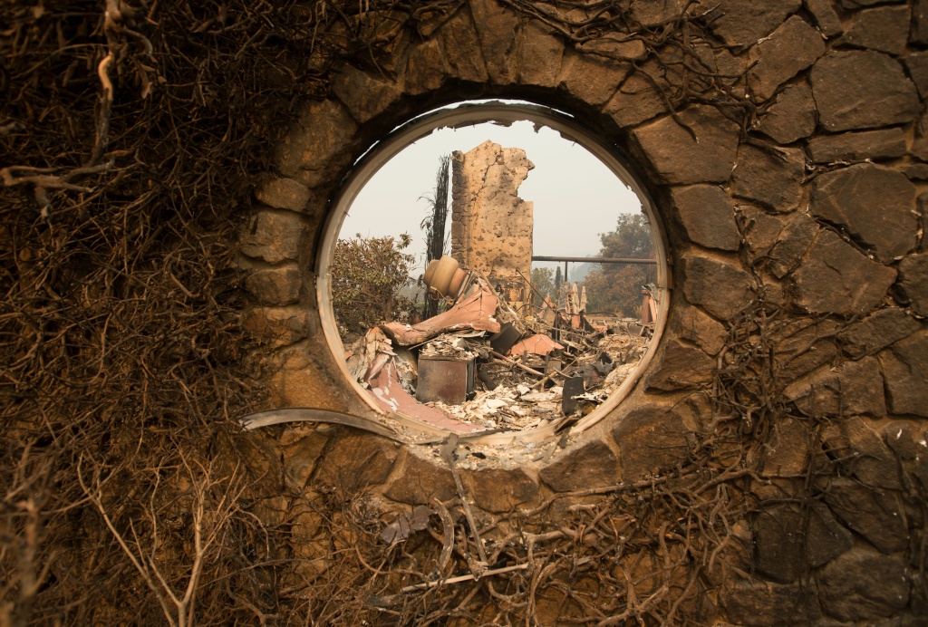 US-FIRE-CALIFORNIA The Signorello Estate Winery, after it was destroyed by fire in Napa, California on October 11, 2017.