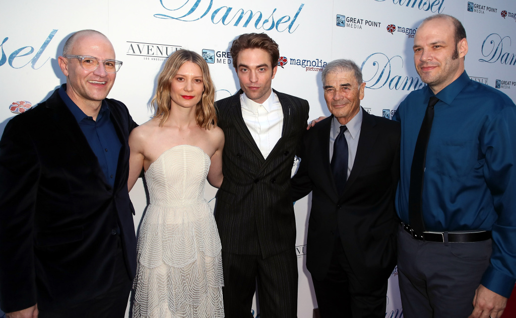 Director David Zellner, actors Mia Wasikowska, Robert Pattinson and Robert Forster and director Nathan Zellner attend Magnolia Pictures' Director David Zellner, actors Mia Wasikowska, Robert Pattinson and Robert Forster and director Nathan Zellner attend Magnolia Pictures'