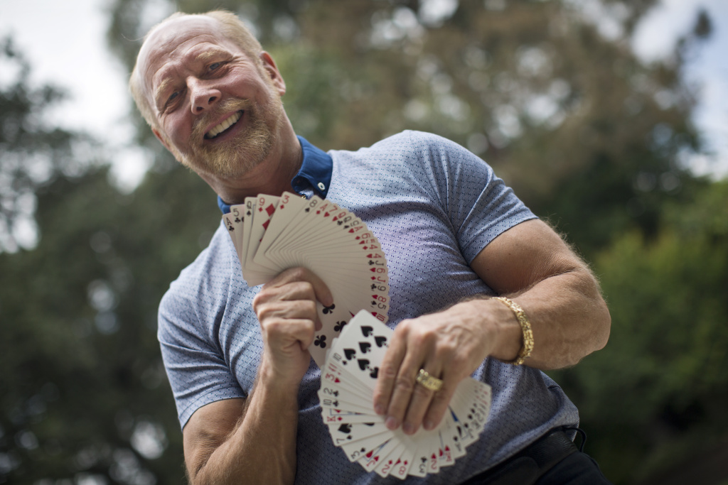 Blind Magician - 1 Richard Turner, who is legally blind, specializes in card tricks. His stage name is The Cheat.