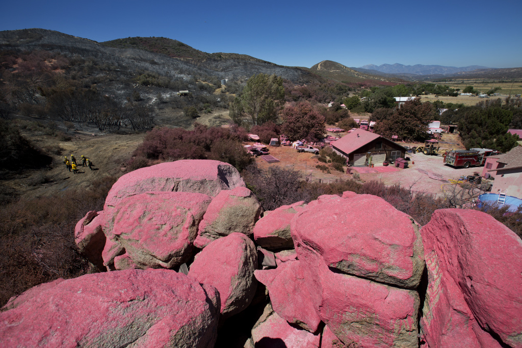 Pilot Fire profile San Bernardino National Forest crews work on the Pilot Fire behind Ryan Nuckols’ home in Hesperia, California on August 9th, 2016.