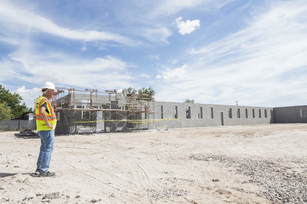 Robert Irwin 3 Robert Irwin onsite at Chinati Foundation, October 2015.
