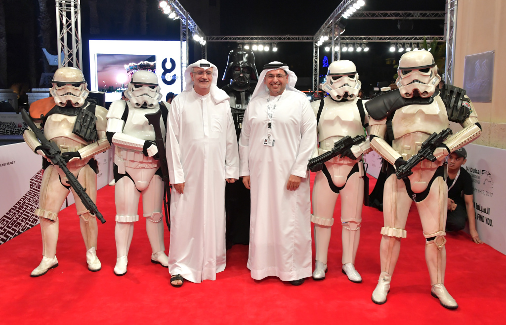 2017 Dubai International Film Festival - Day 8 DUBAI, UNITED ARAB EMIRATES - DECEMBER 13: DIFF Artistic Director Masoud Amralla Al Ali (third left) attends the