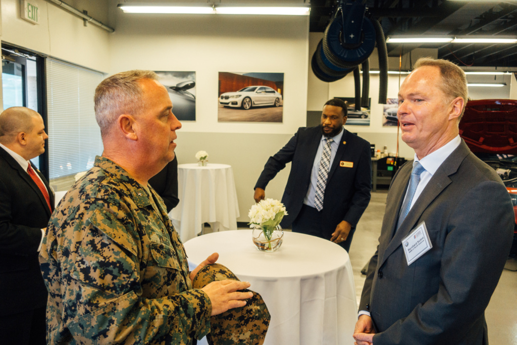 Bernhard Kuhnt Kevin Killea BMW MSTEP Camp Pendleton Brigadier General Kevin Killea (left) and Bernhard Kuhnt, CEO of BMW of North America.