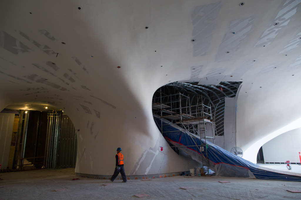 The Broad Museum A 105-foot escalator will bring visitors up from Grand Avenue to the gallery space on the third floor of The Broad.