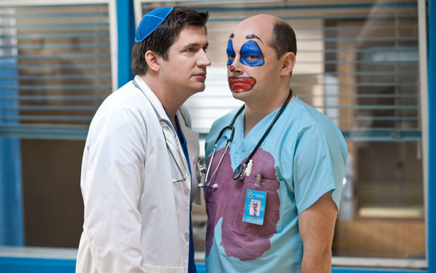 Mercer 18682 Actors Ken Marino (L) and Rob Corddry (R) on season three of Childrens Hospital