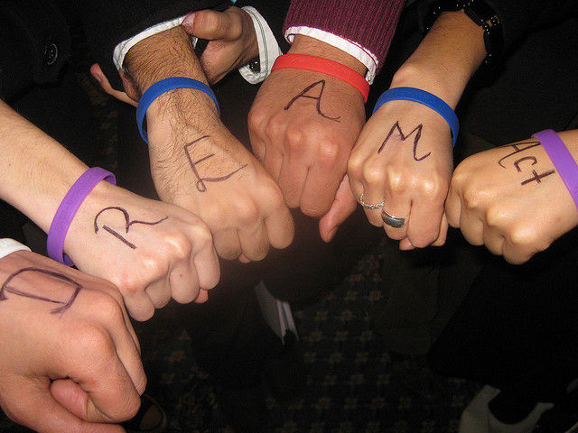 DREAM Act supporters in Ann Arbor, Michigan, March 2009