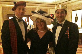 Royal wedding watchers at a posh hotel party in Washington, D.C.