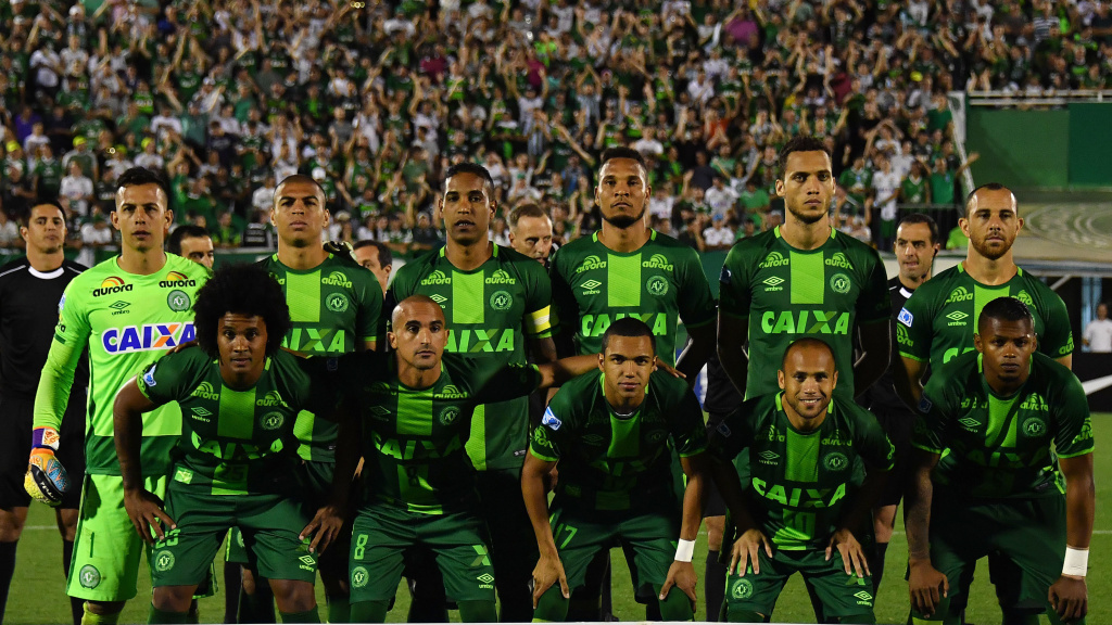 Brazil's Chapecoense players pose for pictures during their 2016 Copa Sudamericana semifinal against Argentina's San Lorenzo in Chapeco, Brazil, on Nov. 23. Most of the players on the team died in a plane crash in Colombia late Monday. Brazil's Chapecoense players pose for pictures during their 2016 Copa Sudamericana semifinal against Argentina's San Lorenzo in Chapeco, Brazil, on Nov. 23. Most of the players on the team died in a plane crash in Colombia late Monday.
