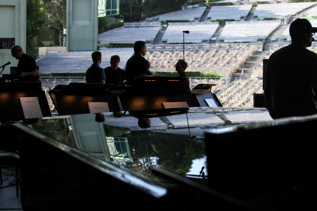 Hollywood Bowl Sound Sound engineers and performers prepare for rehearsal at the Hollywood Bowl on Aug. 4, 2017.