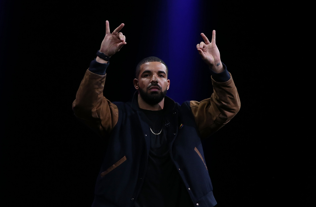 Apple Worldwide Developers Conference Opens In San Francisco Drake speaks about Apple Music during the Apple WWDC on June 8, 2015 in San Francisco.