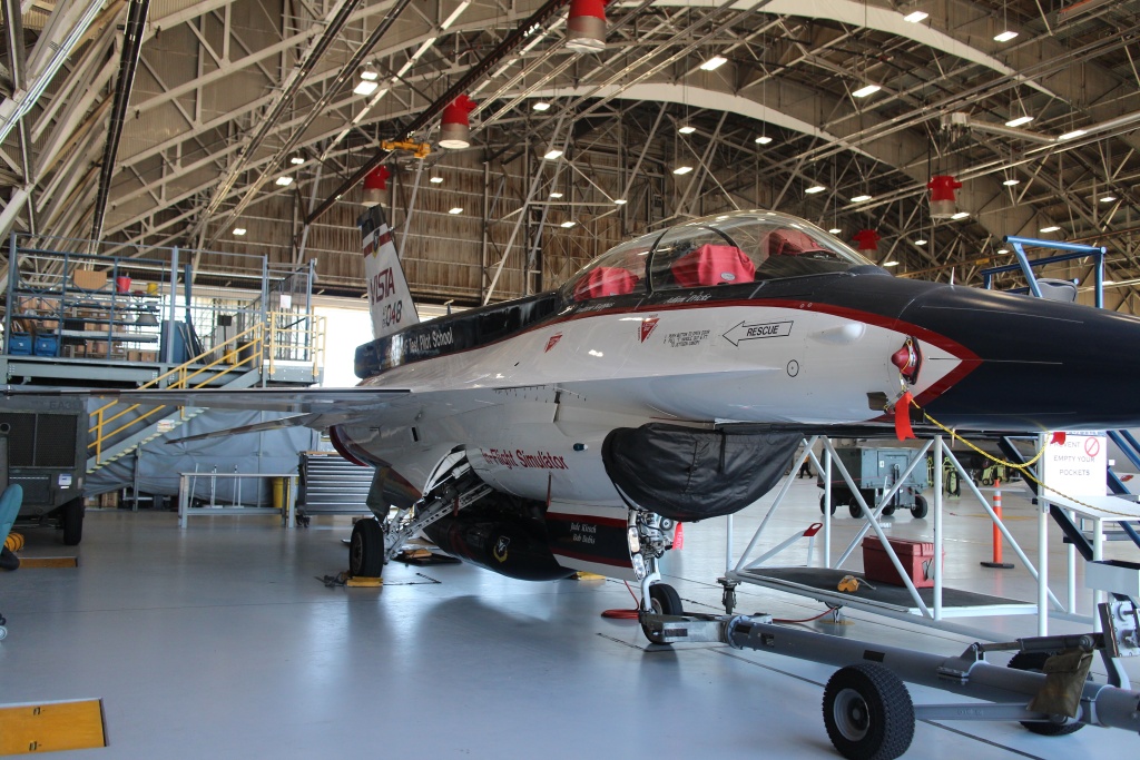 Test Pilot School This modified F-16 can simulate the flight characteristics of many other aircraft.