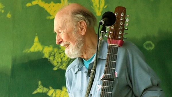 Pete Seeger at age 88 photographed on 6-16-07 at the Clearwater Festival 2007 by Anthony Pepitone