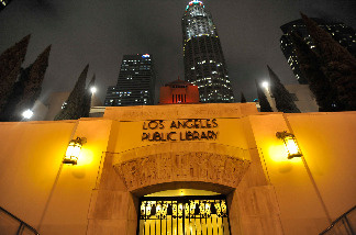 Los Angeles' Central Public Library is illuminated on the night of December 1, 2009 in downtown Los Angeles.