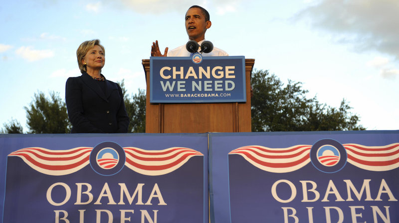 gettyimages-83361265_wide-7e9617b98e5a686e9c7ddb313052f4bf03327114-s800-c85.jpg Obama and Clinton, both U.S. senators at the time, address supporters during a rally in Orlando, Fla. on Oct. 20, 2008.