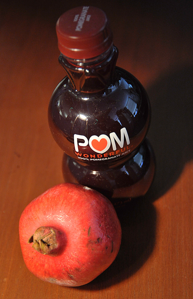 This October 19, 2010 photo illustration This October 19, 2010 photo illustration shows a bottle of POM Wonderful pomegranate juice.