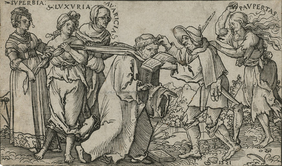 Hans Sebald Beham, Allegory of Monachism,1521 Hans Sebald Beham, Allegory of Monachism,1521