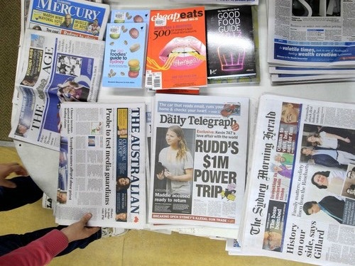 Between 6 and 7 of every 10 copies of national and metro papers sold in Australia are owned by News Ltd., News Corp.'s Australian newspaper arm. The company owns The Australian and The Daily Telegraph; while The Age and The Sydney Morning Herald are owned by rival Fairfax Media.