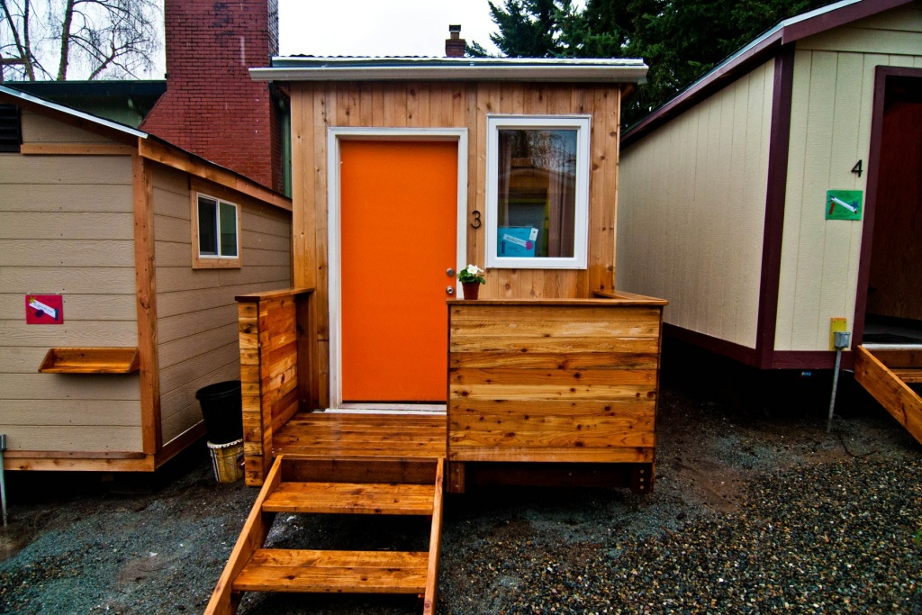 LIHI's houses that are the size of a small bedroom, with windows, front doors, heating and electricity. LIHI's houses that are the size of a small bedroom, with windows, front doors, heating and electricity.