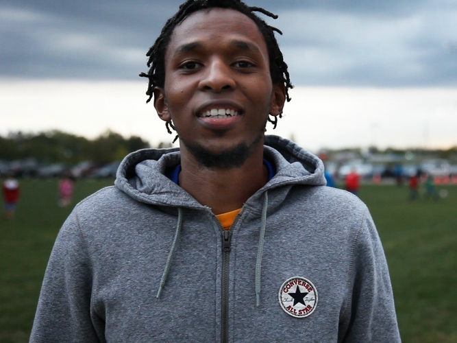 Adolphe Bizwinayo left Rwanda as a refugee and says his new city, Dayton, Ohio, helped him transition to American life with initiatives like the Dayton World Soccer Games.