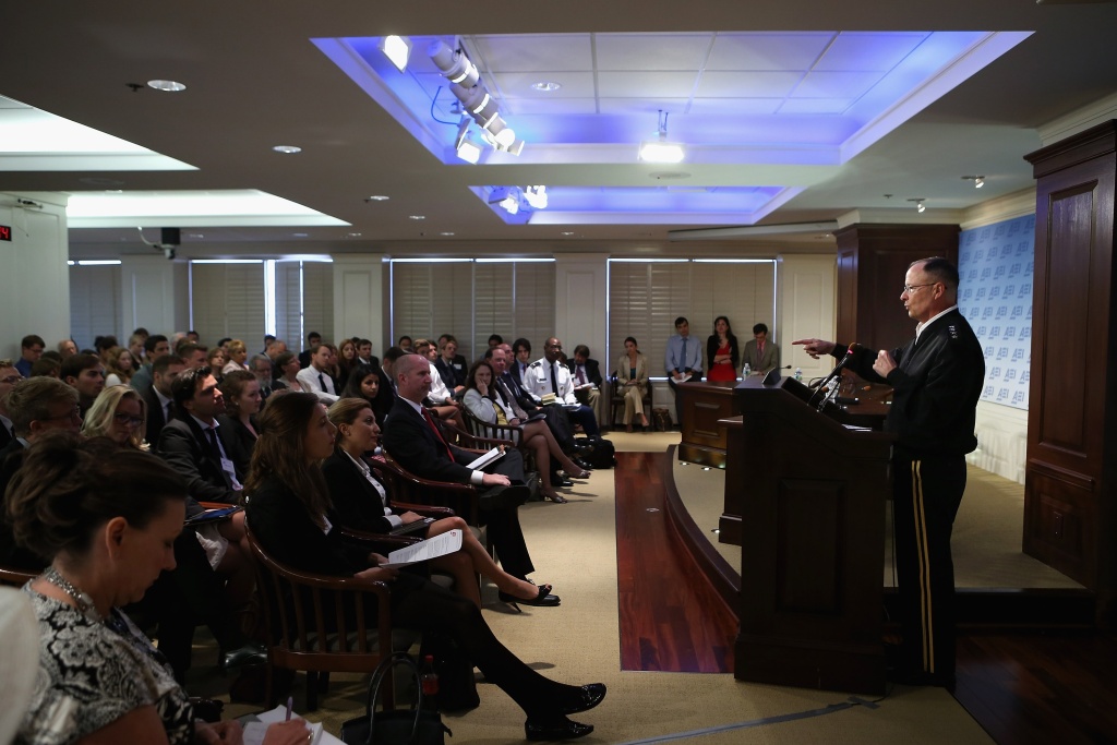 National Security Agency Director Gen. Keith Alexander speaks about cybersecurity and the new threats posed to the U.S. economy and military at the American Enterprise Institute July 9, 2012 in Washington, DC. Alexander said that in cyberspace 'the probability for crisis is mounting,' and that now is the time for putting into place strong policies and rules for operations and defense. National Security Agency Director Gen. Keith Alexander speaks about cybersecurity and the new threats posed to the U.S. economy and military at the American Enterprise Institute July 9, 2012 in Washington, DC. Alexander said that in cyberspace 'the probability for crisis is mounting,' and that now is the time for putting into place strong policies and rules for operations and defense.