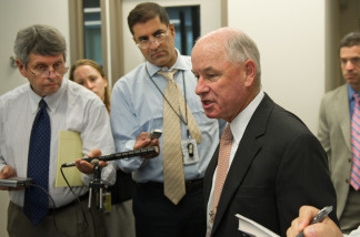 US State Department spokesman P.J. Crowley briefs reporters at the Department of State July 13, 2010, on missing Iranian nuclear scientist Shahram Amiri, who dramatically turned up at the Pakistan's embassy in Washington.