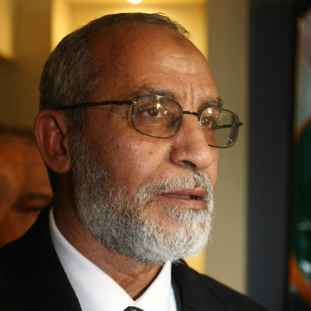 Mohammed Badie, the leader of Egypt's Muslim Brotherhood, at the group's headquarters in Cairo in January 2010.