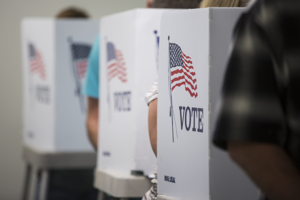 November 2016 Early Voting - Voters take part in early ballot casting at the Los Angeles County Registrar-Recorder/County Clerk in Norwalk on Wednesday morning, Nov. 2, 2016.