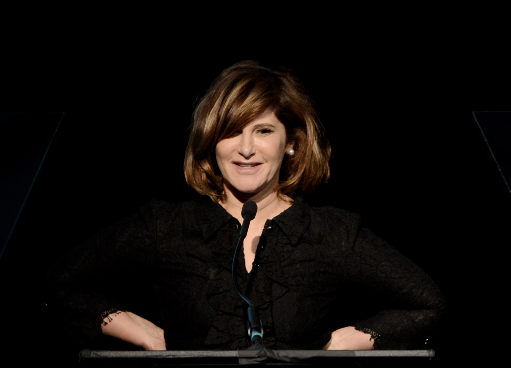 BEVERLY HILLS, CA - MARCH 21: Honoree Amy Pascal, Co-chairman, Sony Pictures Entertainment speaks at