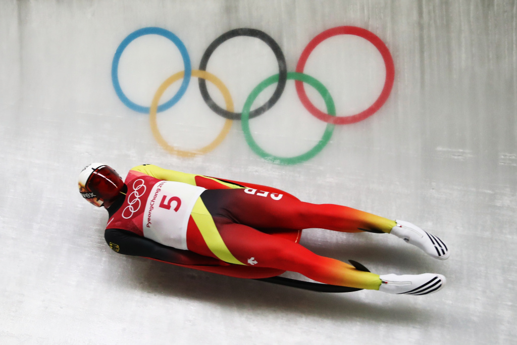 Luge - Winter Olympics Day 1 Felix Loch of Germany slides during the Men's Singles Luge on day one of the Pyeongchang 2018 Winter Olympic Games at Olympic Sliding Centre on February 10, 2018 in Pyeongchang, South Korea.