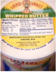 Mercer 14165 Land O' Lakes whipped butter.