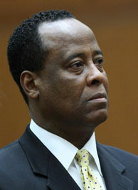 File picture dated April 5, 2010 shows Dr. Conrad Murray in court at his hearing on involuntary manslaughter charges in the 2009 death of pop star Michael Jackson in Los Angeles Superior Court in downtown Los Angeles. Murray has pleaded not guilty to the charge.