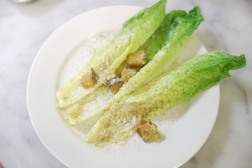 The 8th Annual New York Culinary Experience Presented By New York Magazine And The International Culinary Center - Day 1 A Caesar salad at chef Michael Lomonaco's The Name Game class at The 8th Annual New York Culinary Experience Presented on April 16, 2016.